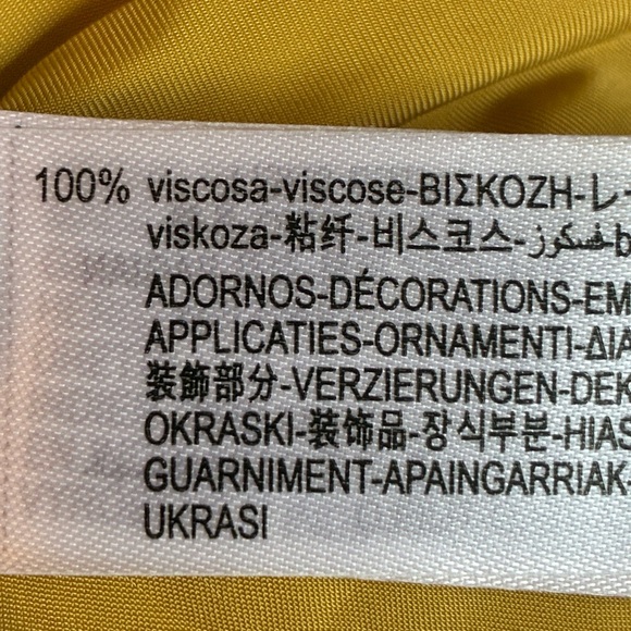 NWT. Zara Olive Green Satin Effect Long Dress with Embossed Flower. Size XS. - Picture 11 of 13
